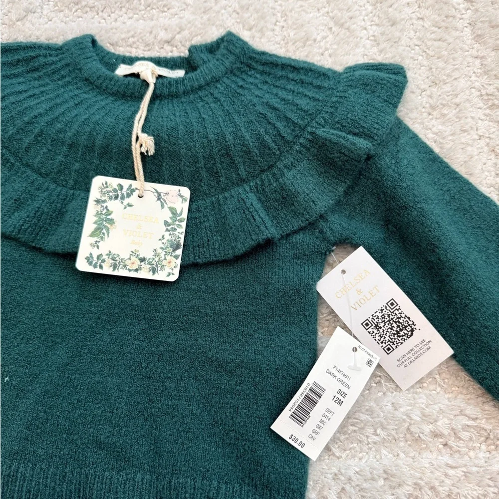 NWT - Toddler Girl Dark Green Soft Seater - Size 12 months - Picture 3 of 5